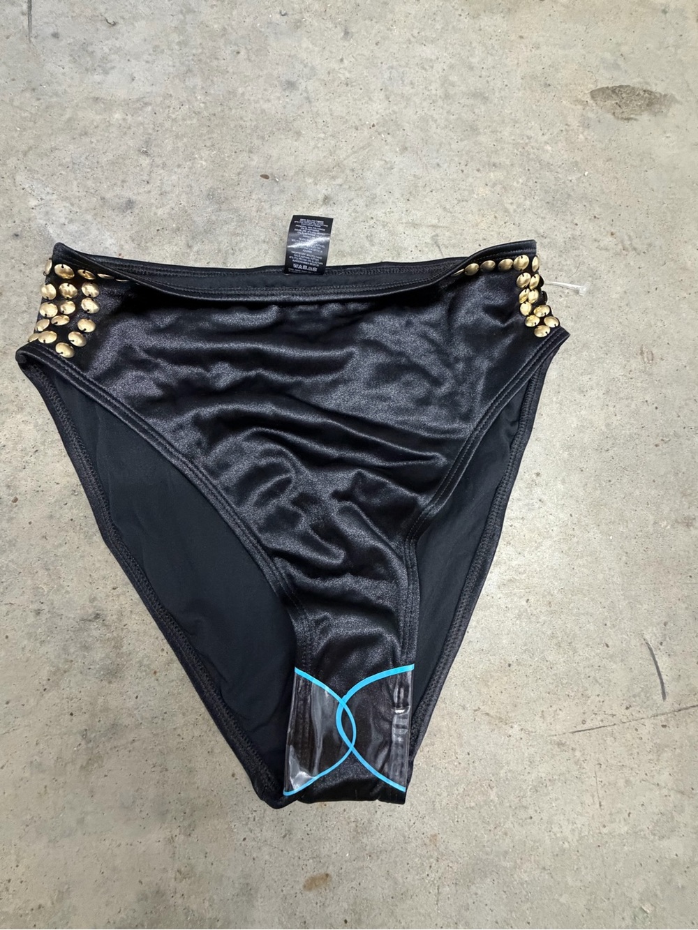 ASOS Black Bikini Bottoms with Gold Studs